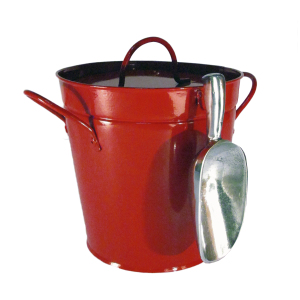 Hielera con tapa y poruña_roja